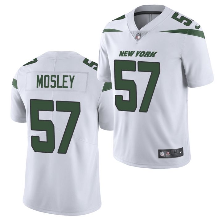 Men New York Jets #57 C.J. Mosley Nike White Vapor Limited NFL Jersey->new york jets->NFL Jersey